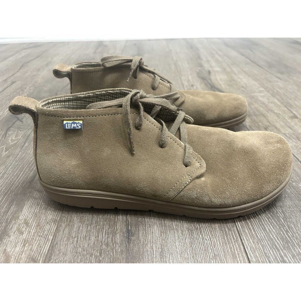 Lems Chukka Minimalist Zero Drop Ankle Boots Mens Size 13 Sandstone Tan Suede